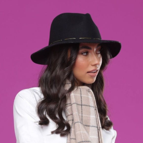 Morgan & Taylor Accessories - Morgan & Taylor Taelyn Womens Hat Black Wool Felt Fedora